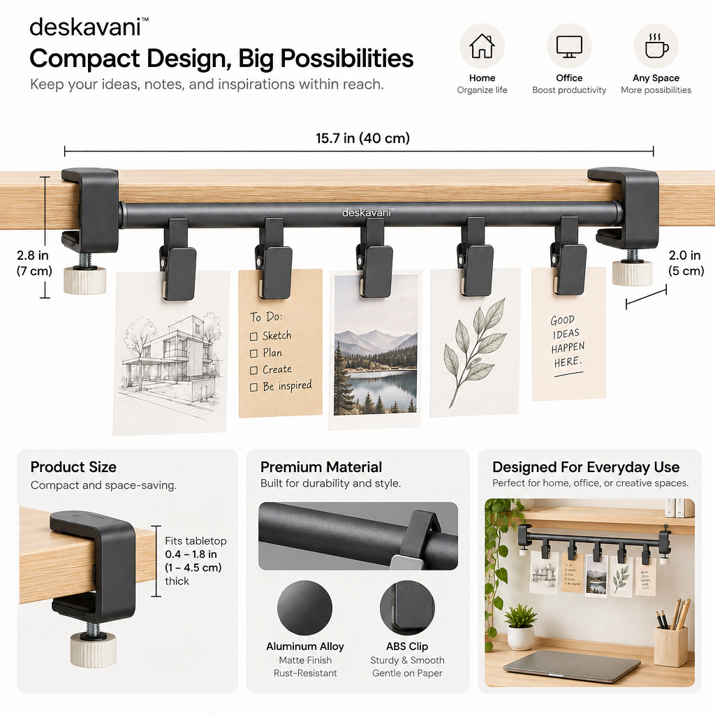 deskavani™ Clip-On Sketch Rail