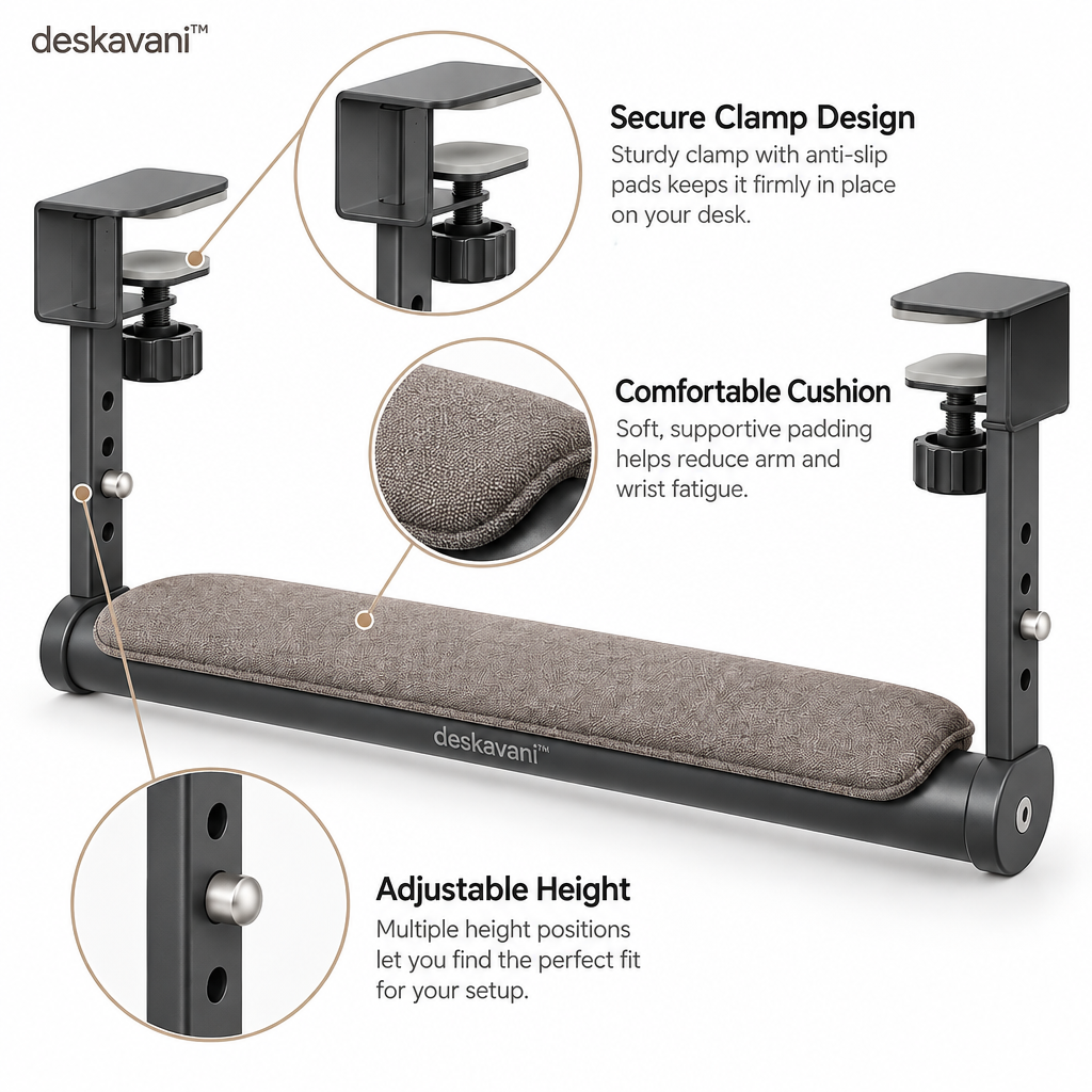 deskavani™ Desk Edge Foot Rail