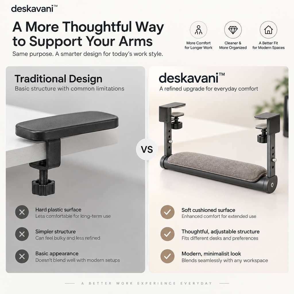 deskavani™ Desk Edge Foot Rail